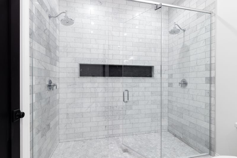 Marble-Style Tile Shower